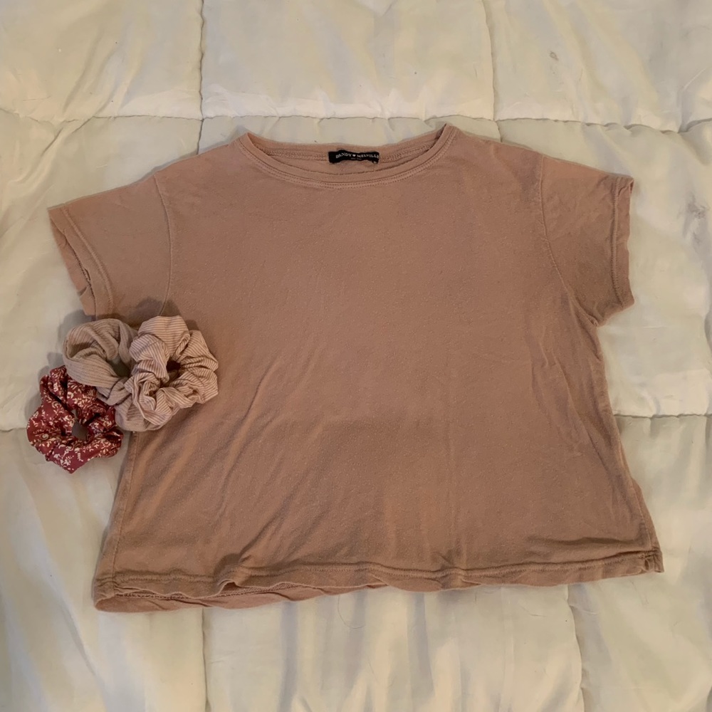 Brandy Melville pastel pink colored shirt
